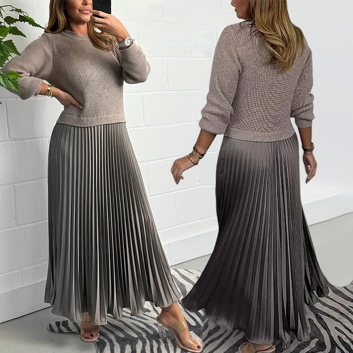 Sabrine | Sweater And Pleated Skirt Set