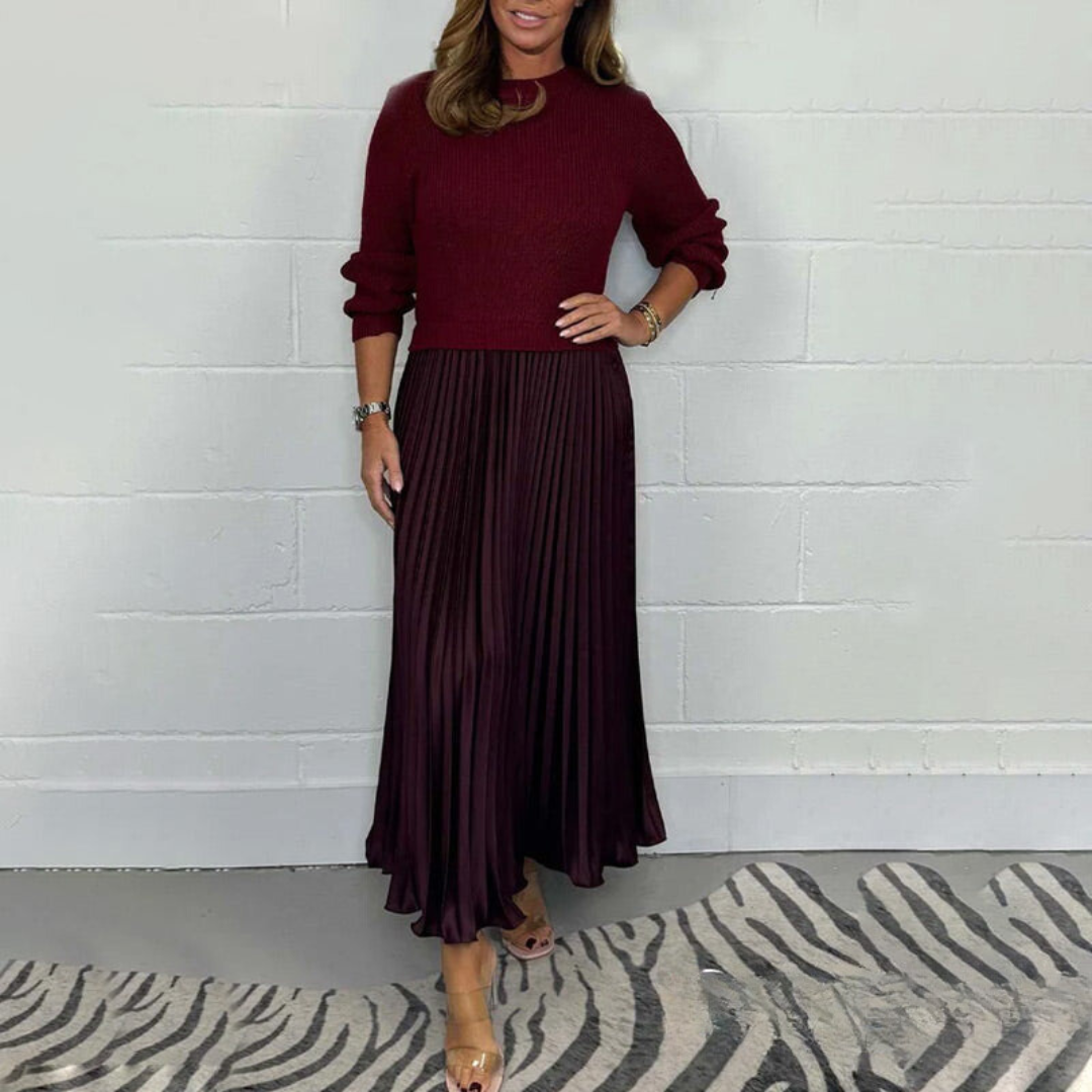 Sabrine | Sweater And Pleated Skirt Set